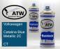 Preview: Volkswagen, Catalina Blue Metallic 2C, CT: 400ml Sprühdose + 400ml Klarlack - Set, von ATW Autoteile West.